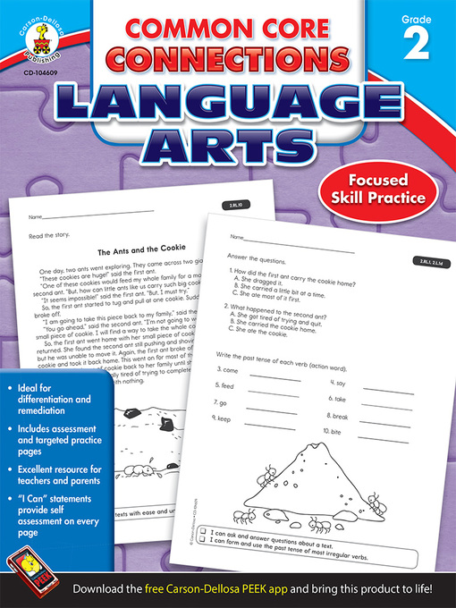 Title details for Common Core Connections Language Arts, Grade 2 by Carson Dellosa Education - Available
